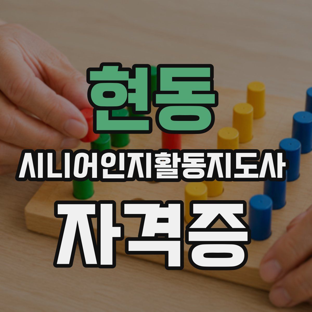 현동 시니어인지활동지도사 자격증