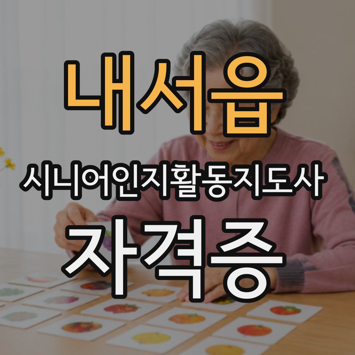 내서읍 시니어인지활동지도사 자격증