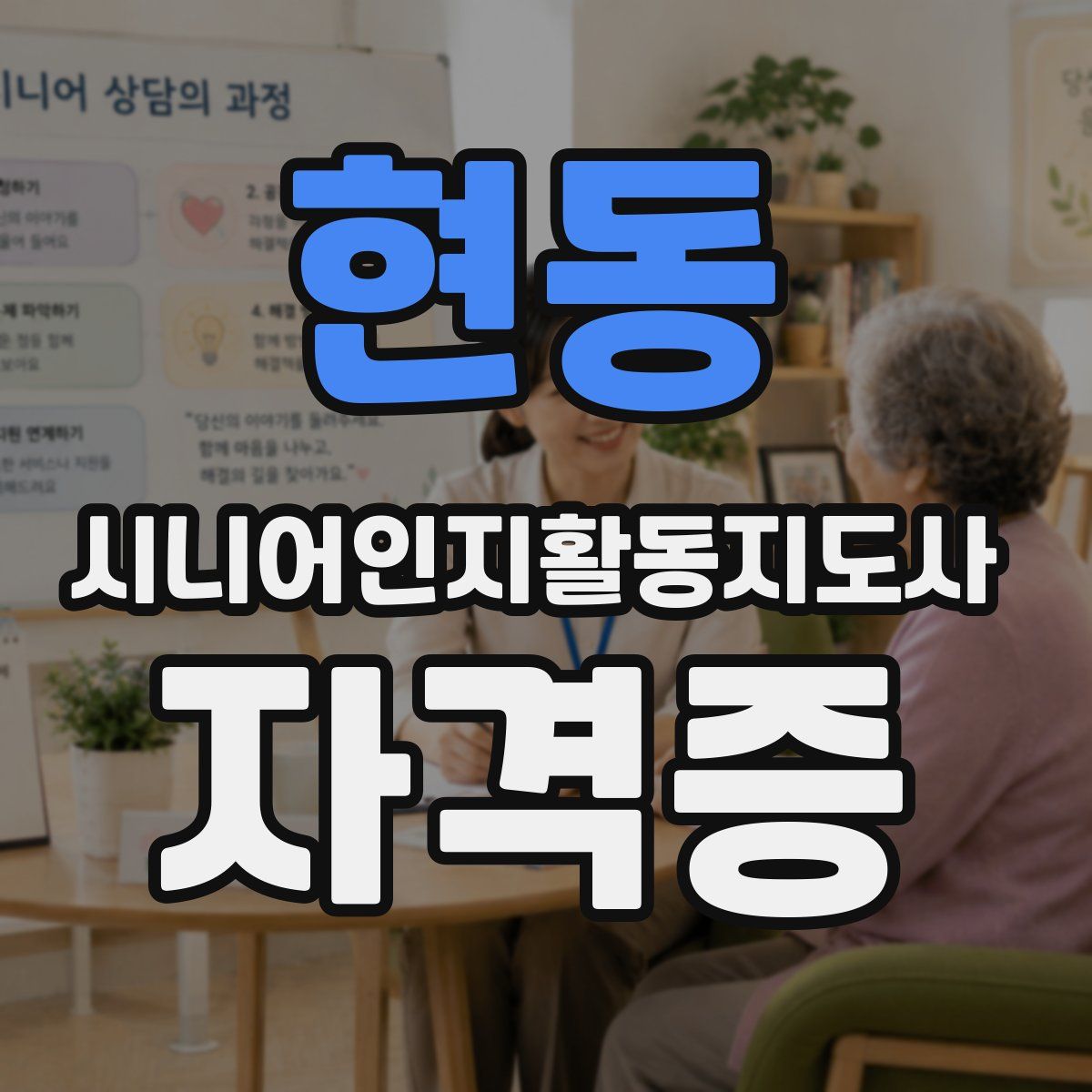 현동 시니어인지활동지도사 자격증