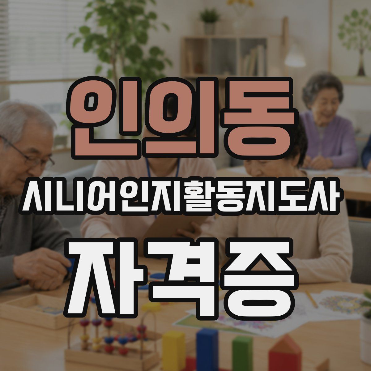 인의동 시니어인지활동지도사 자격증