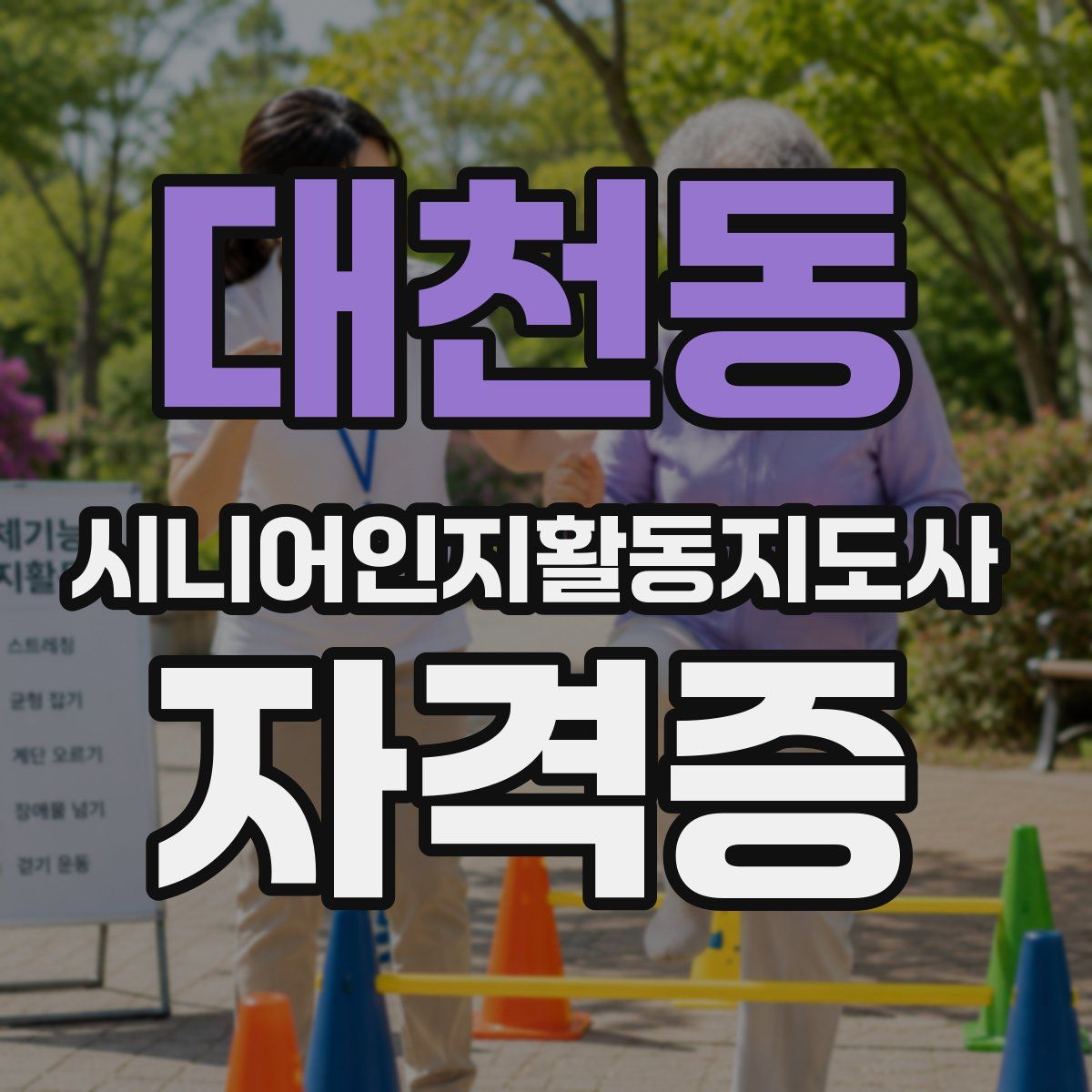 대천동 시니어인지활동지도사 자격증