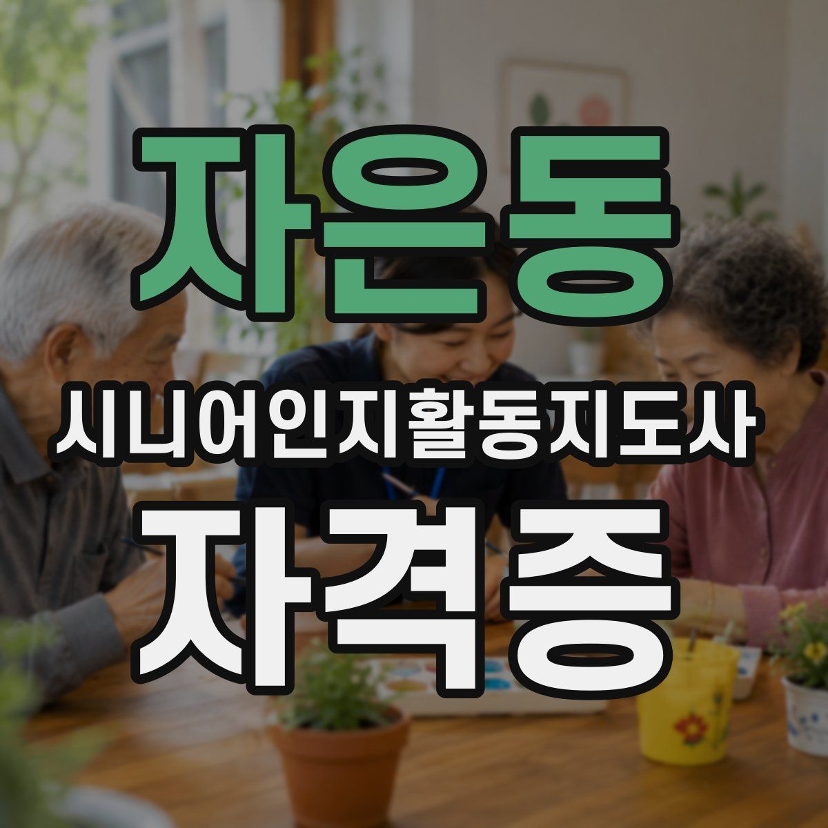 자은동 시니어인지활동지도사 자격증