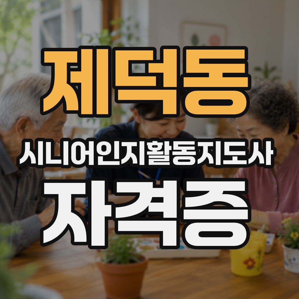 제덕동 시니어인지활동지도사 자격증