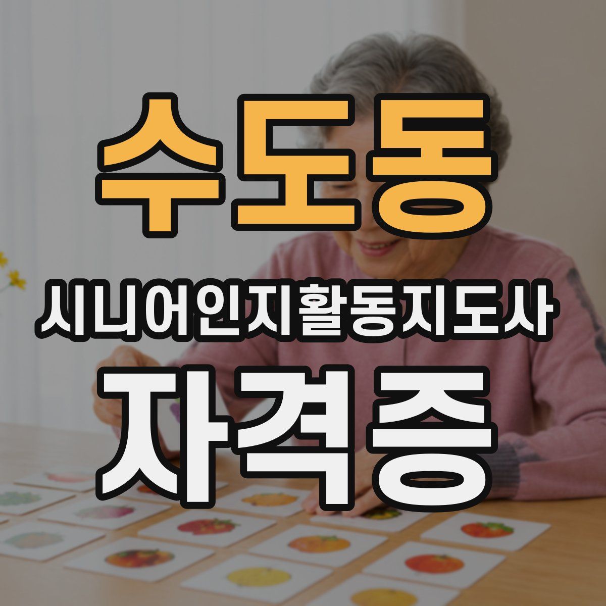 수도동 시니어인지활동지도사 자격증