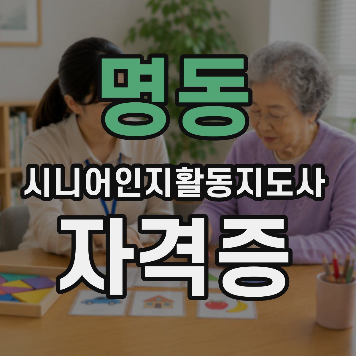 명동 시니어인지활동지도사 자격증
