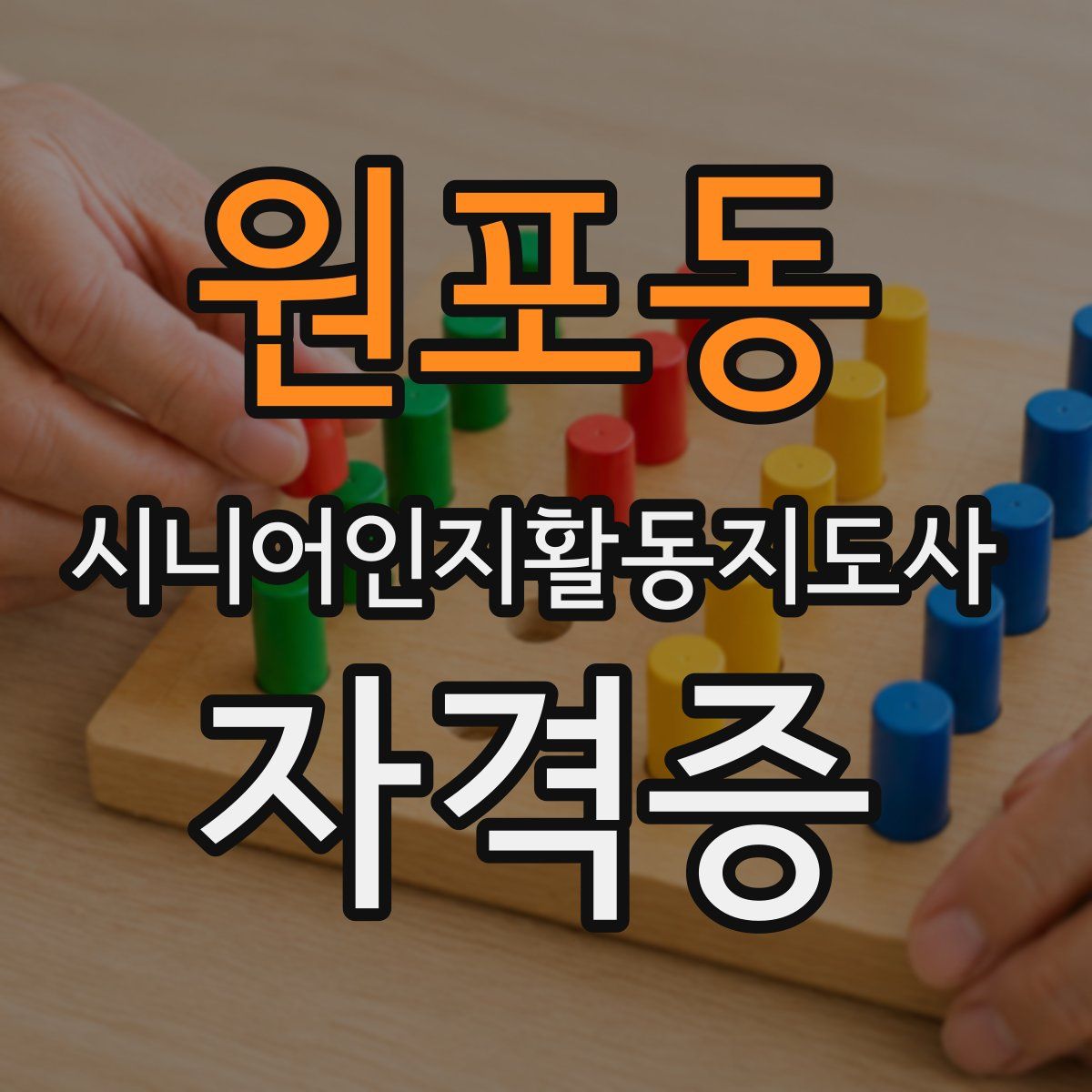 원포동 시니어인지활동지도사 자격증