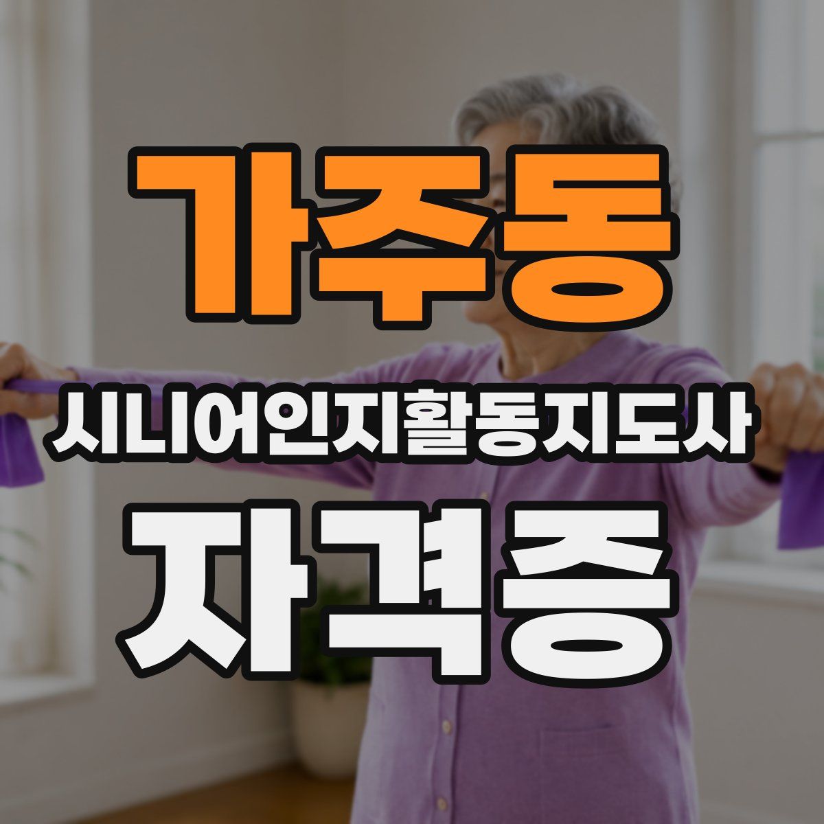 가주동 시니어인지활동지도사 자격증