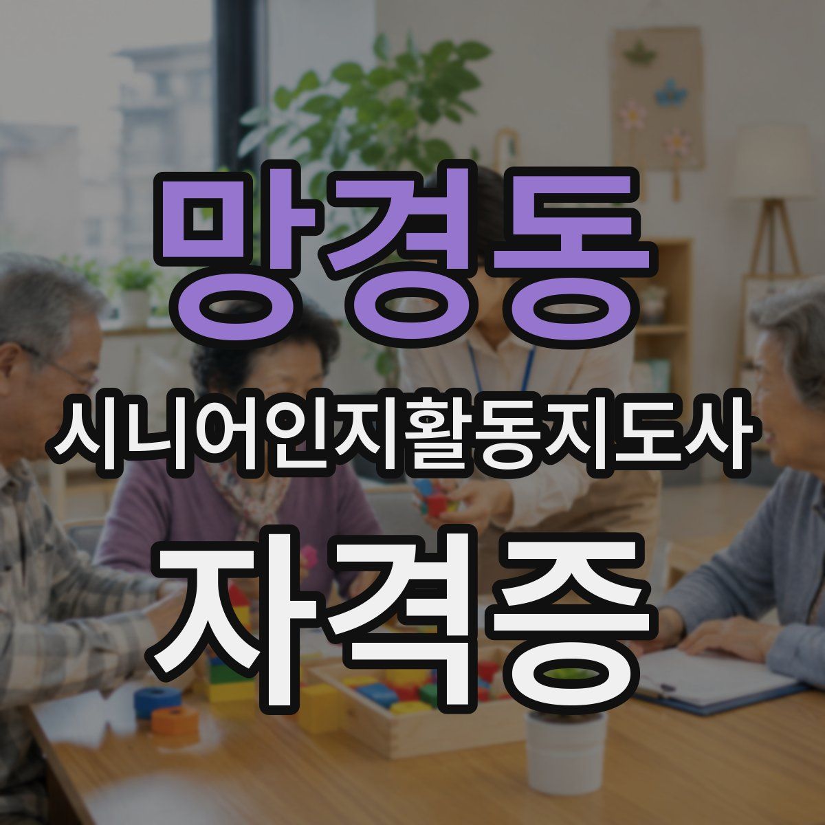 망경동 시니어인지활동지도사 자격증