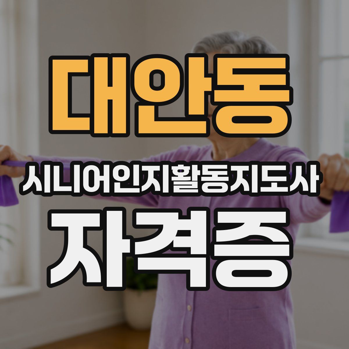 대안동 시니어인지활동지도사 자격증