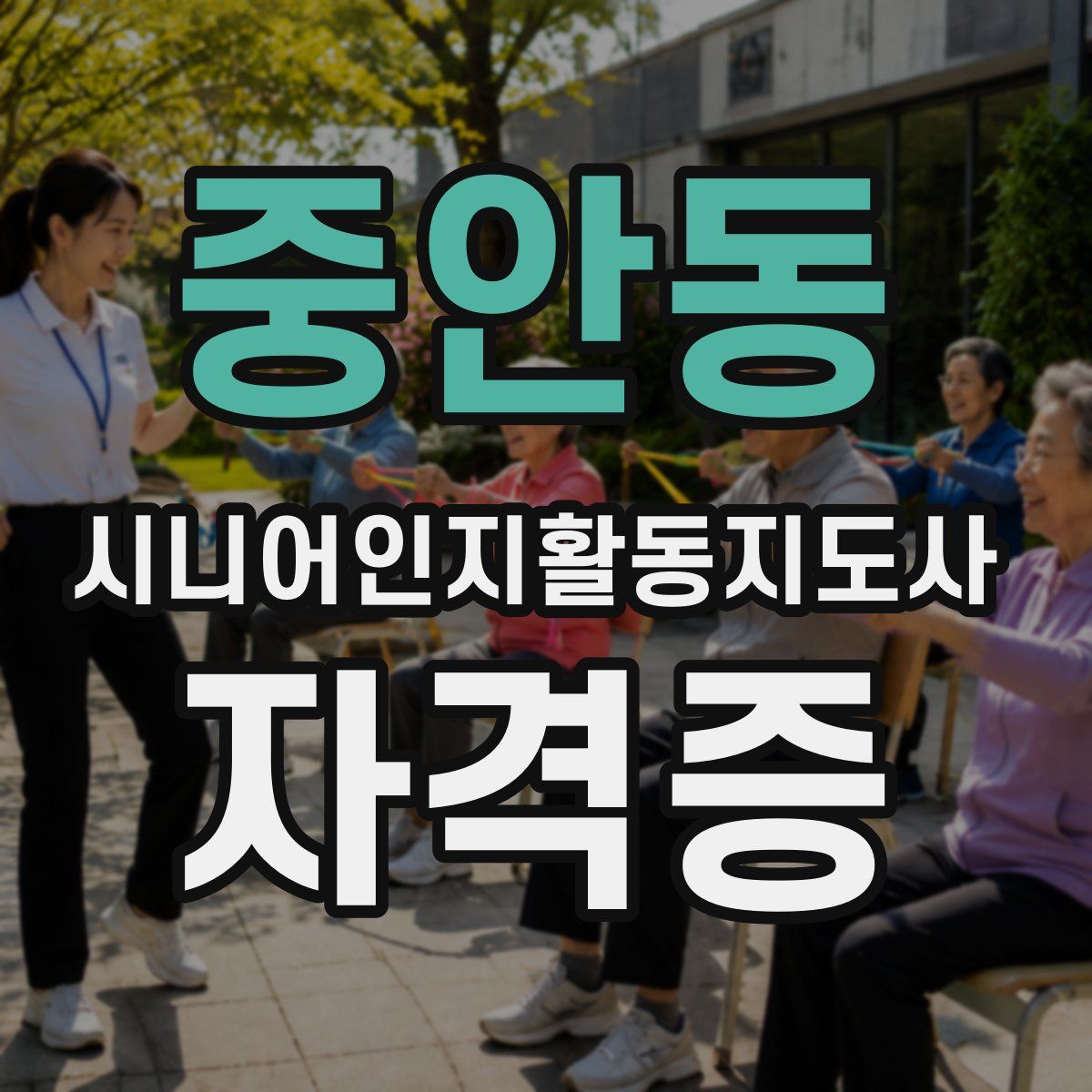 중안동 시니어인지활동지도사 자격증