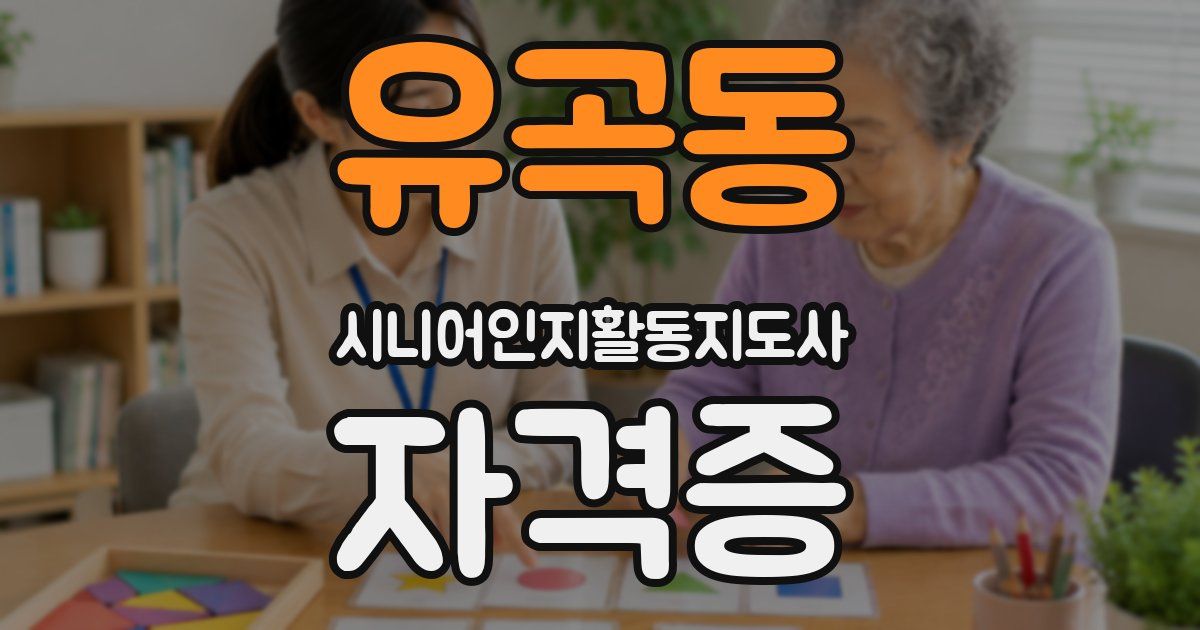 유곡동 시니어인지활동지도사 자격증