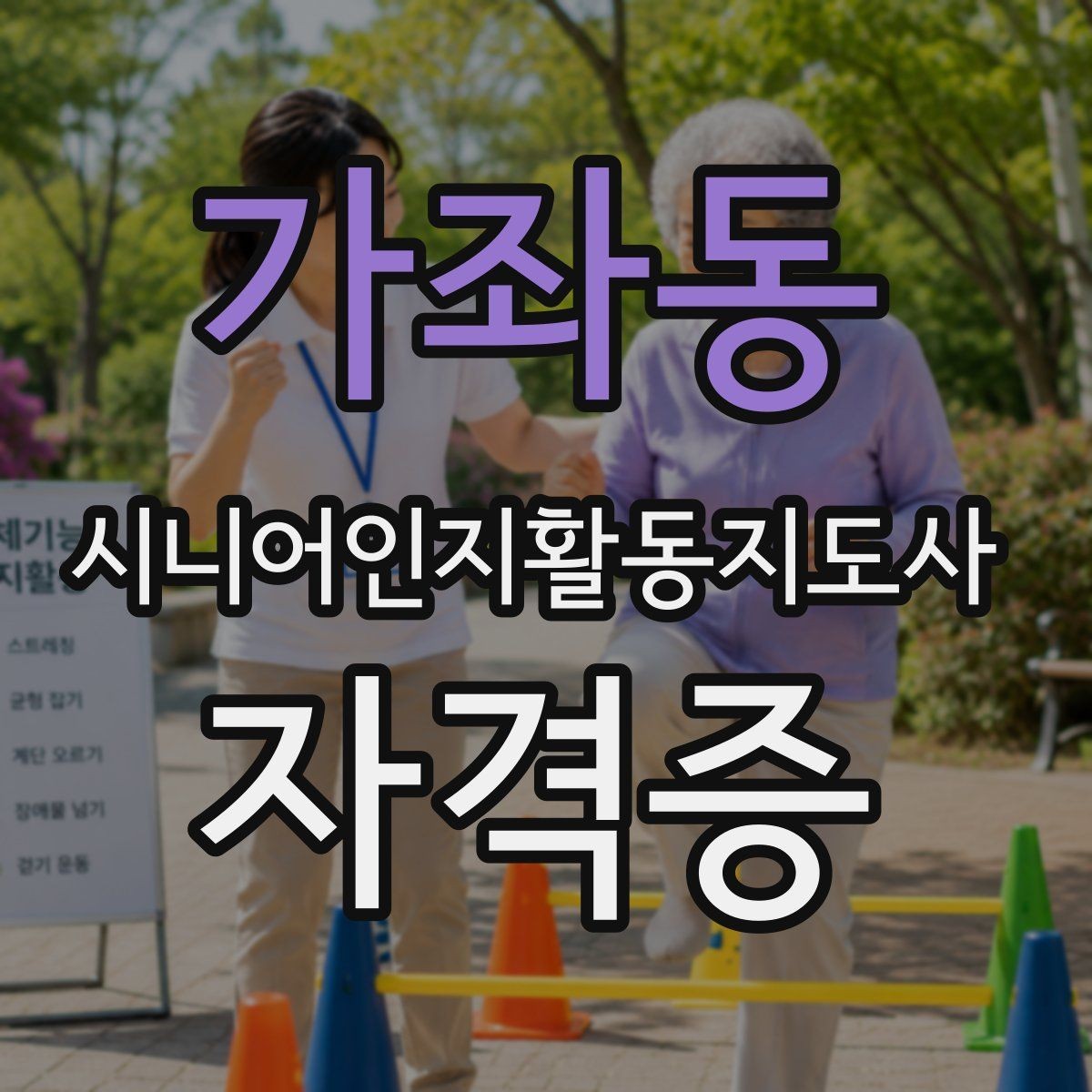 가좌동 시니어인지활동지도사 자격증 주요 학습 분야과 실무 연결성