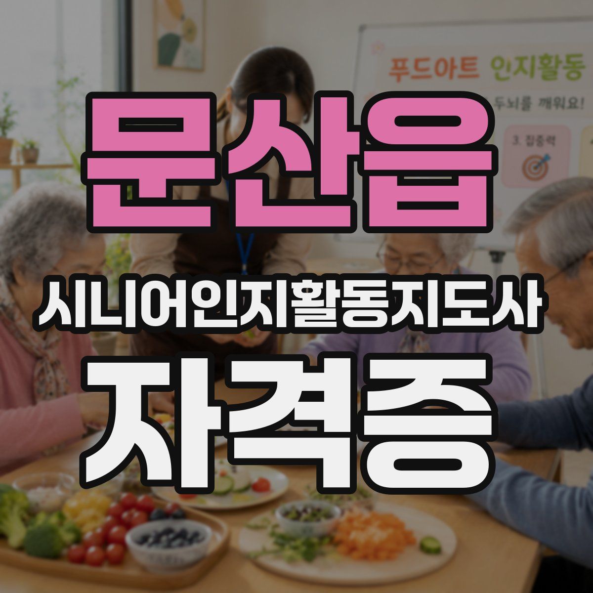 문산읍 시니어인지활동지도사 자격증