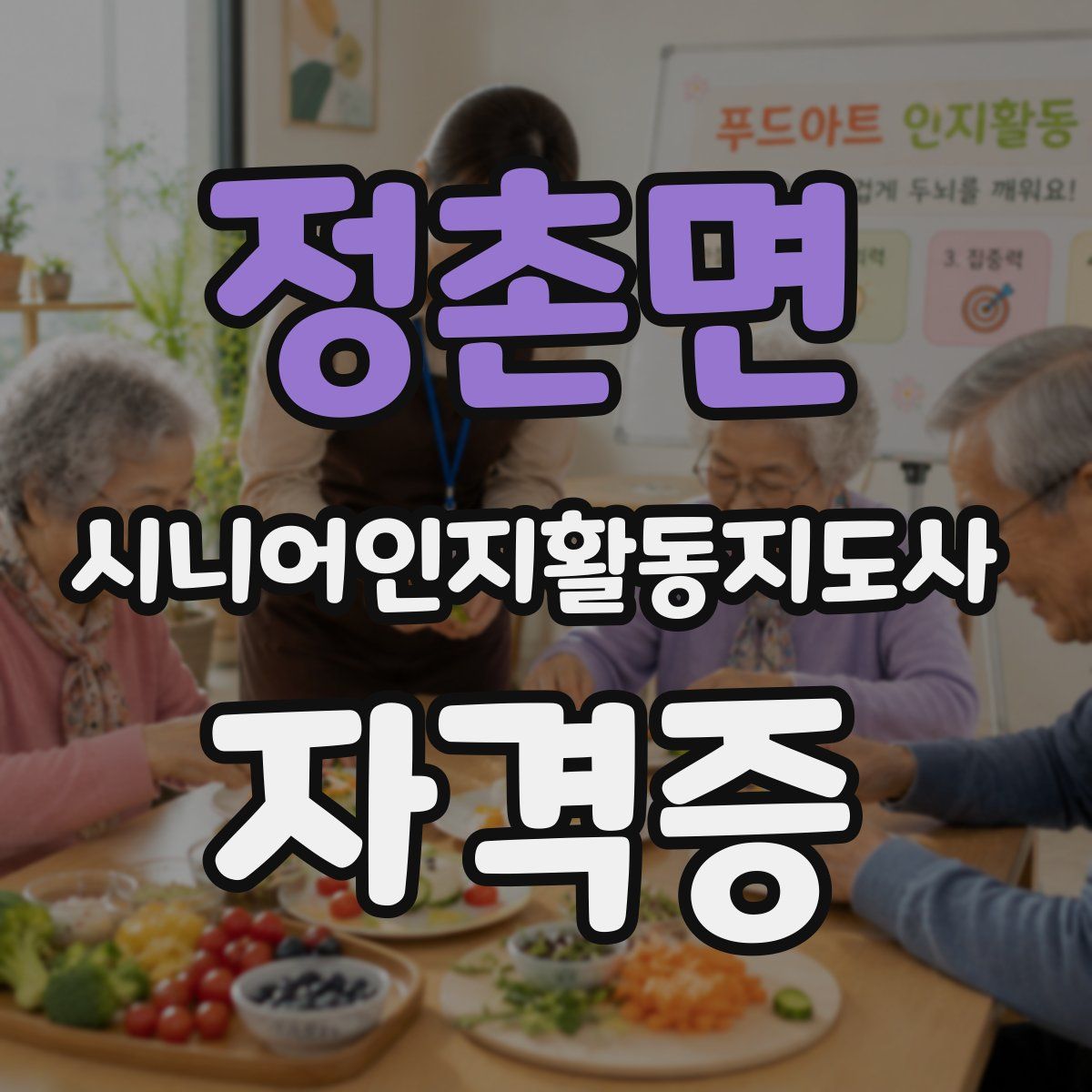 정촌면 시니어인지활동지도사 자격증