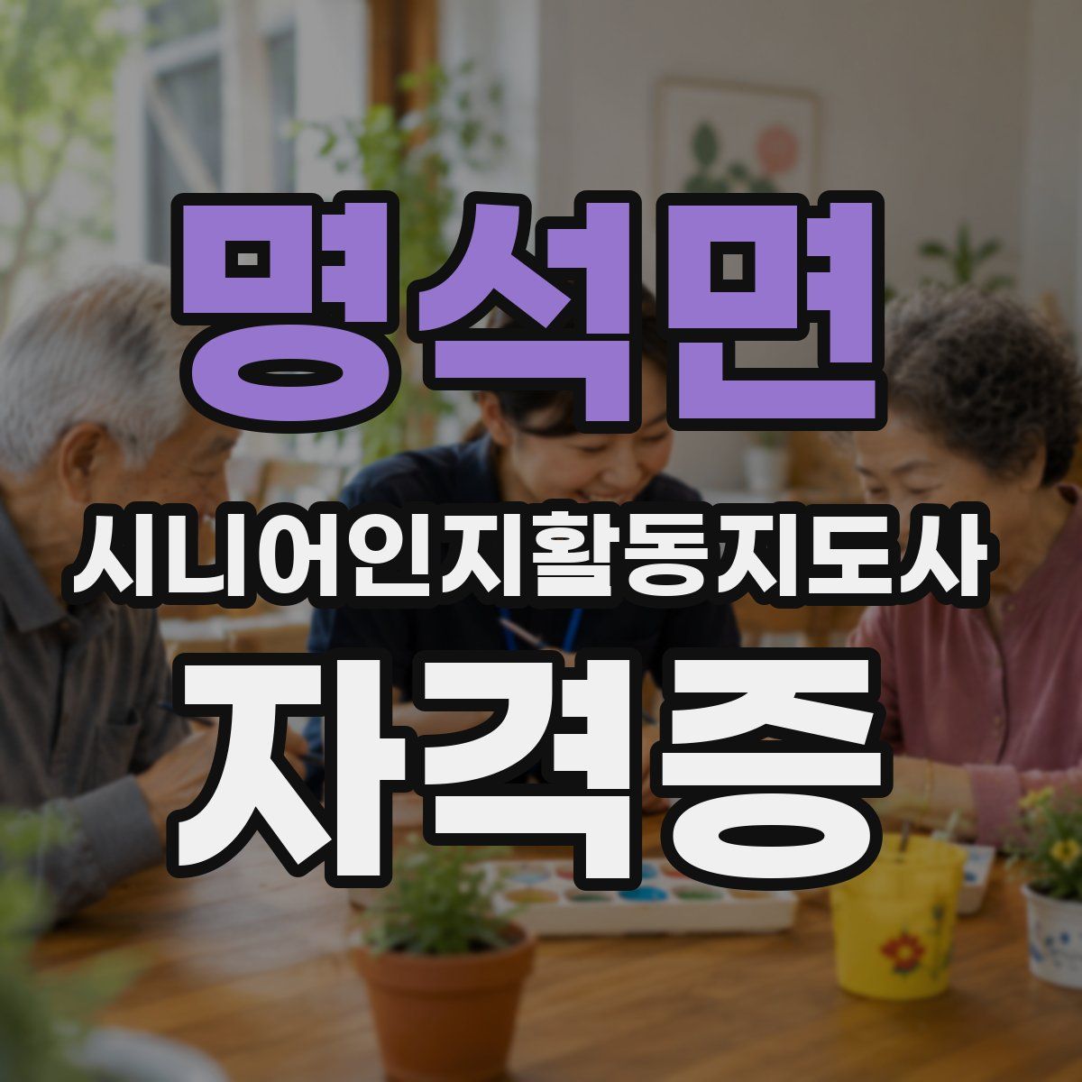 명석면 시니어인지활동지도사 자격증
