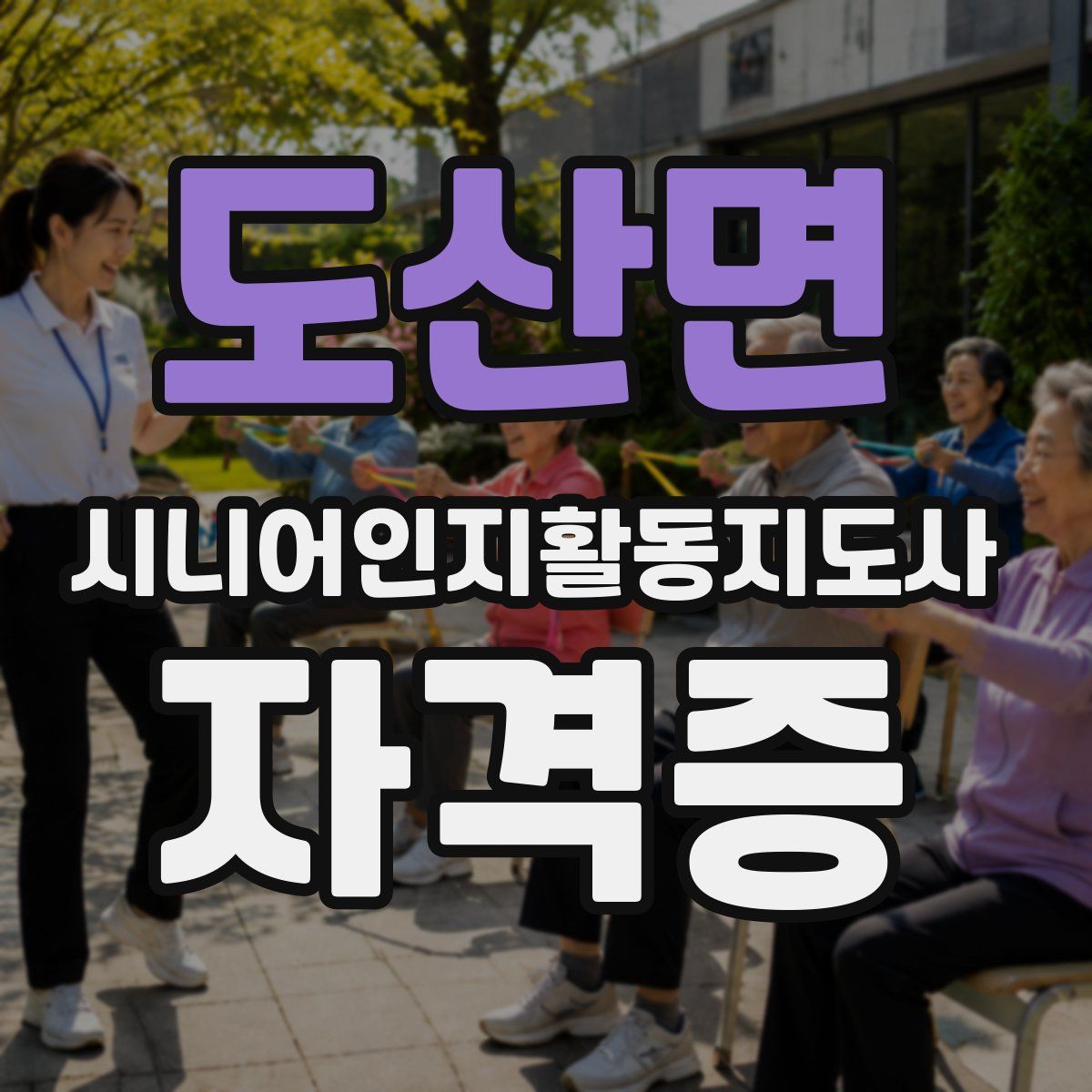 도산면 시니어인지활동지도사 자격증