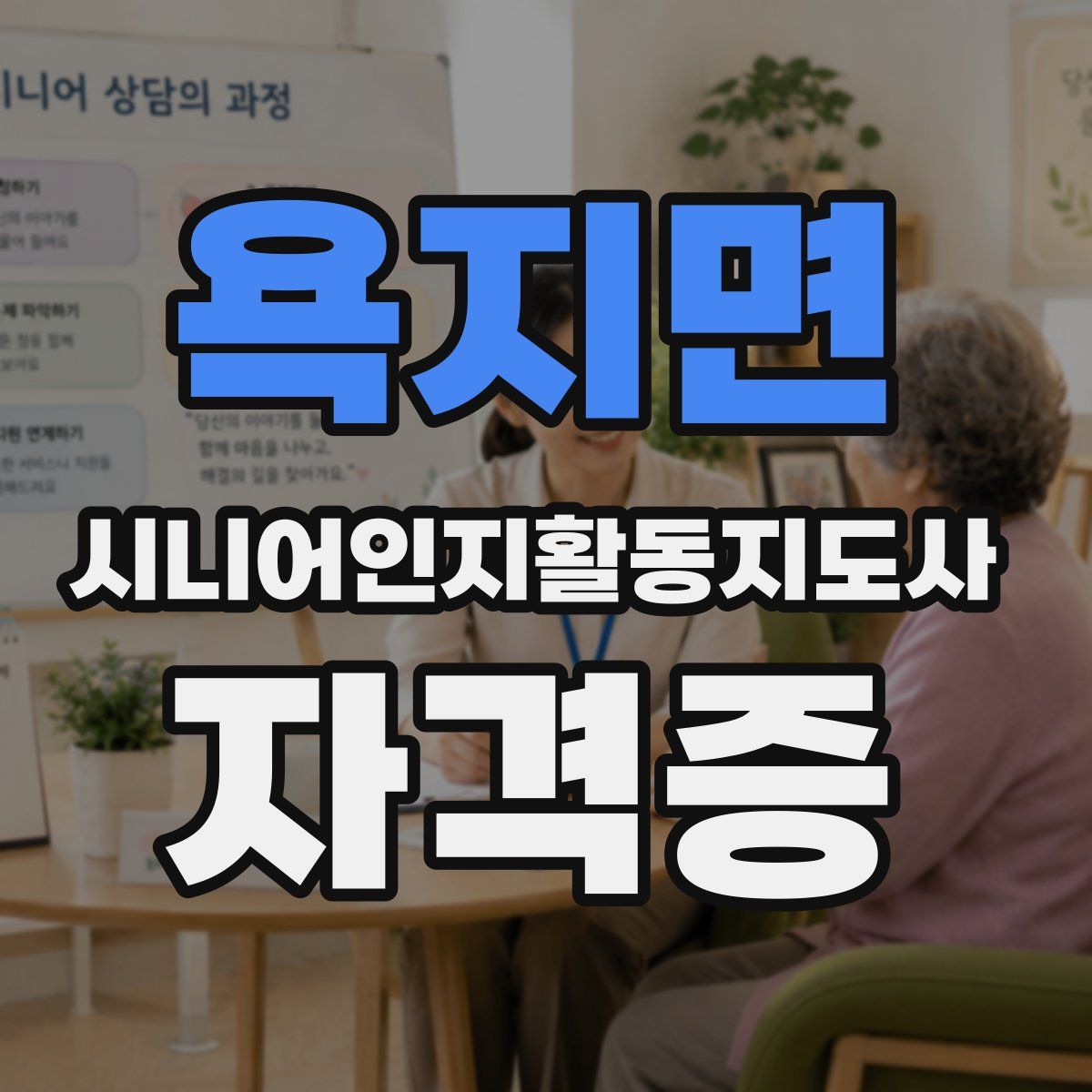 욕지면 시니어인지활동지도사 자격증