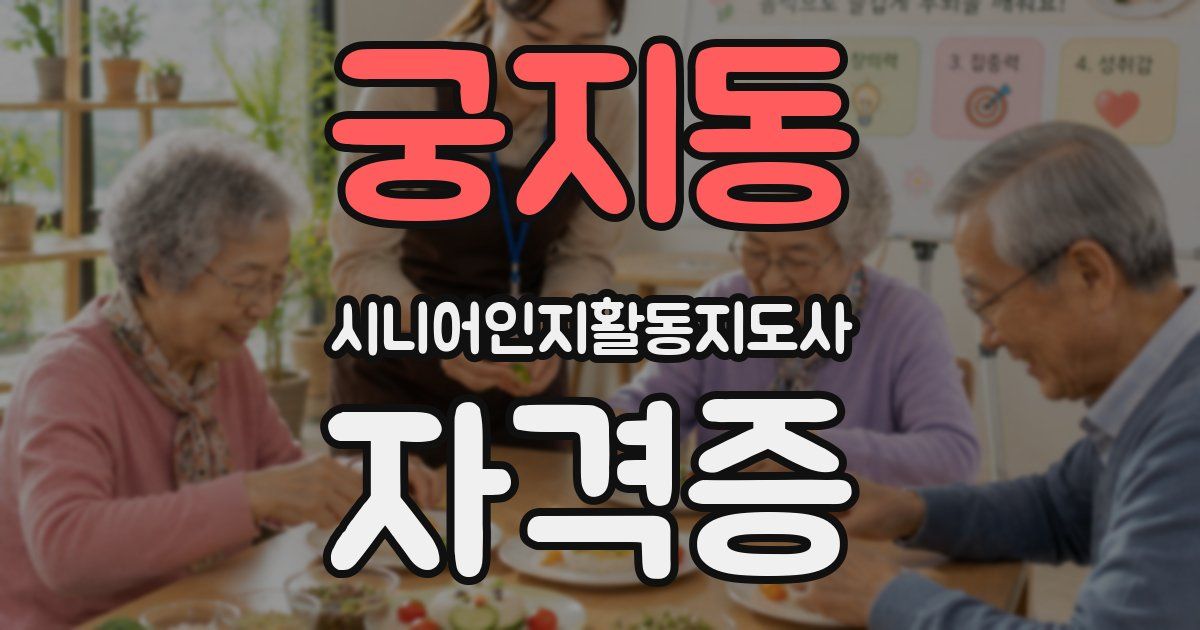 궁지동 시니어인지활동지도사 자격증