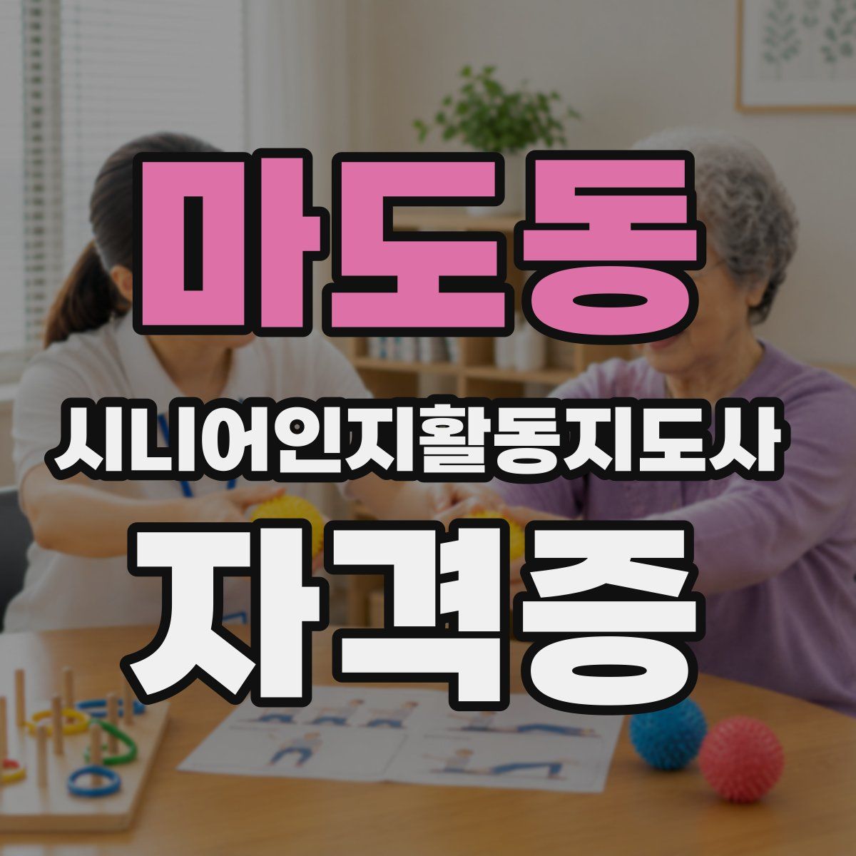 마도동 시니어인지활동지도사 자격증