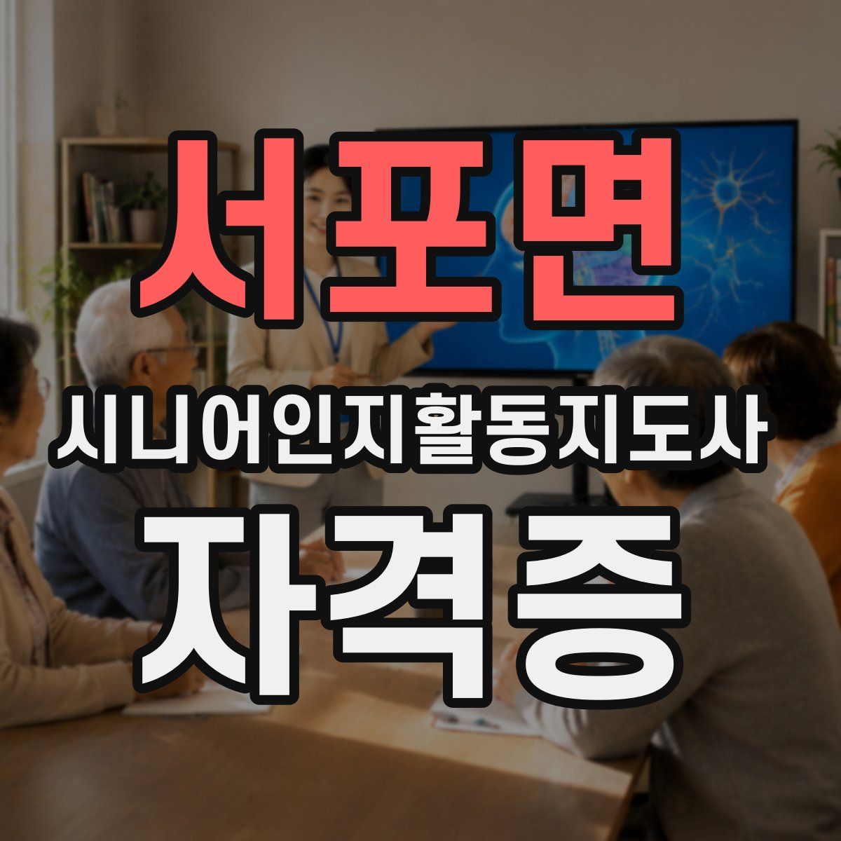 서포면 시니어인지활동지도사 자격증