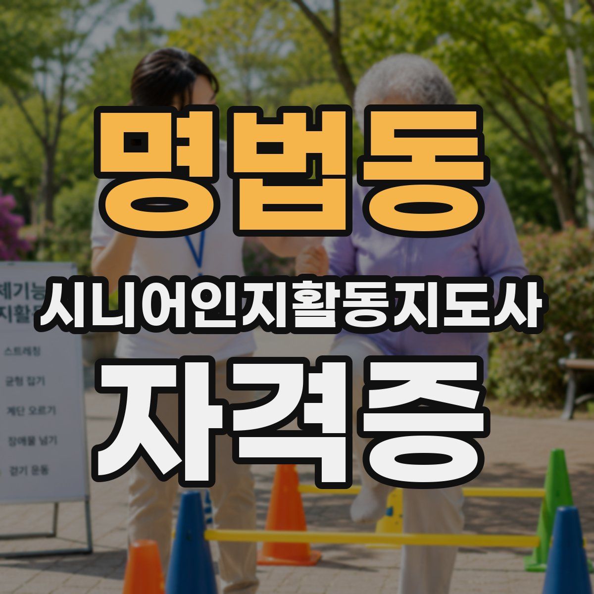 명법동 시니어인지활동지도사 자격증