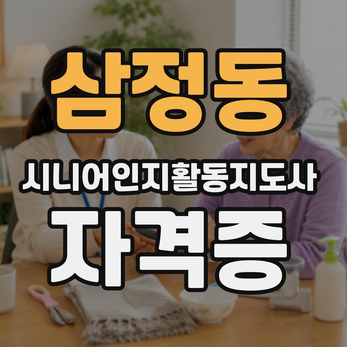 삼정동 시니어인지활동지도사 자격증