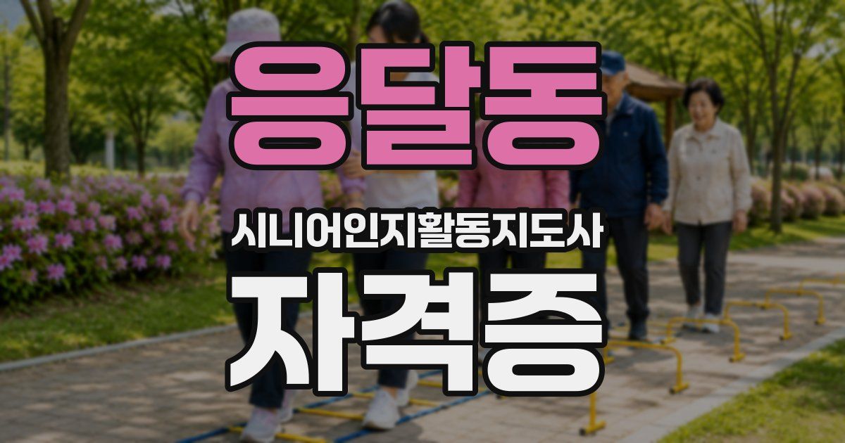 응달동 시니어인지활동지도사 자격증