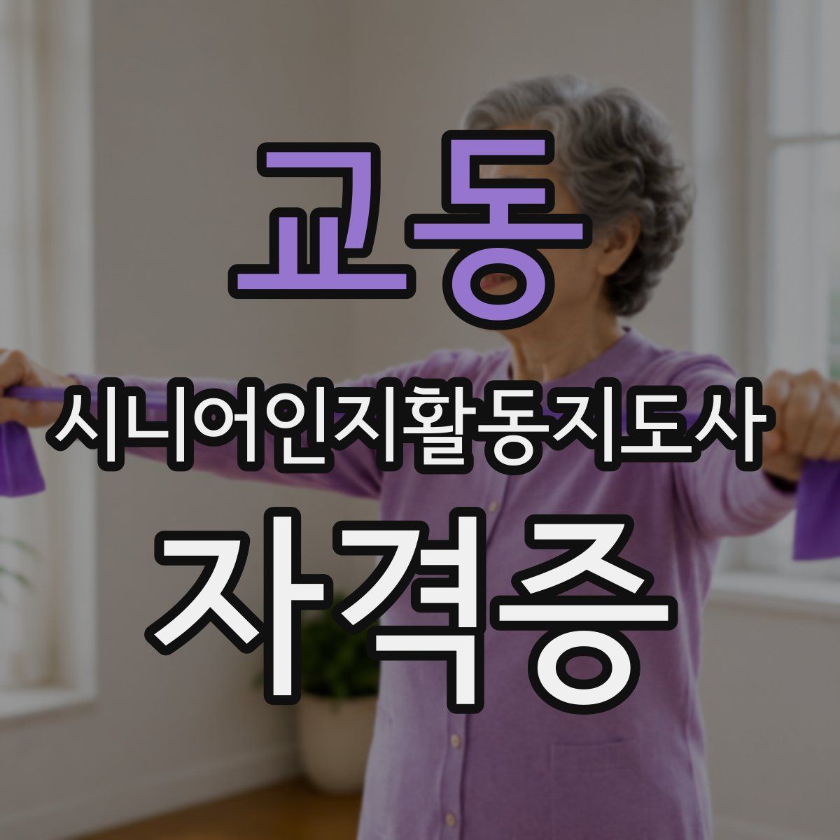 교동 시니어인지활동지도사 자격증