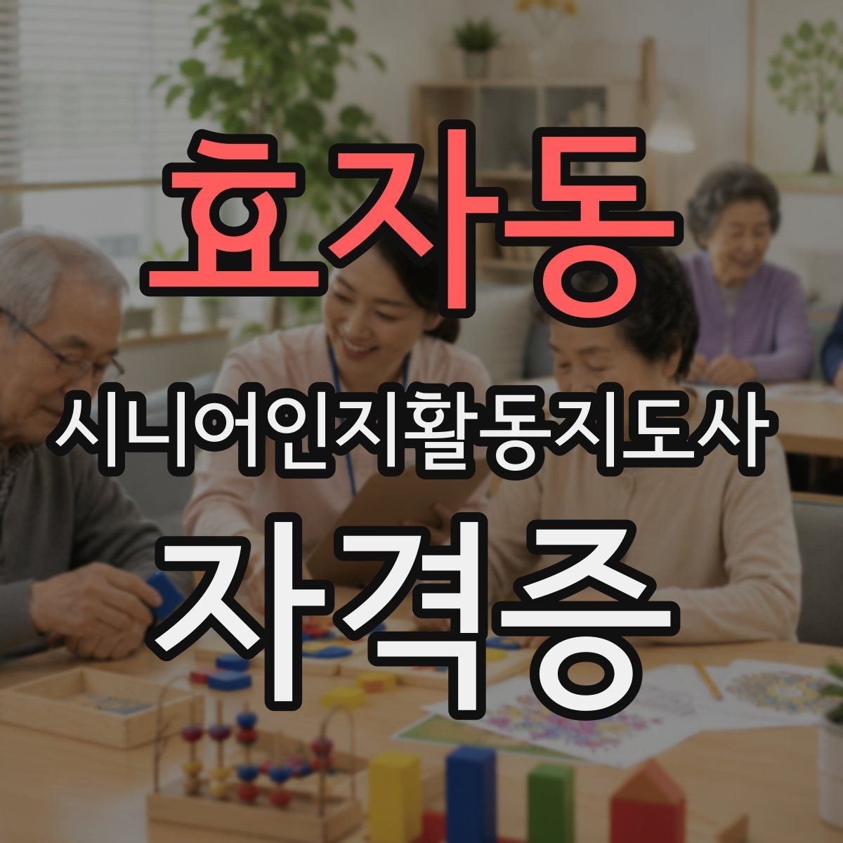 효자동 시니어인지활동지도사 자격증 오프라인 수업 선택 기준
