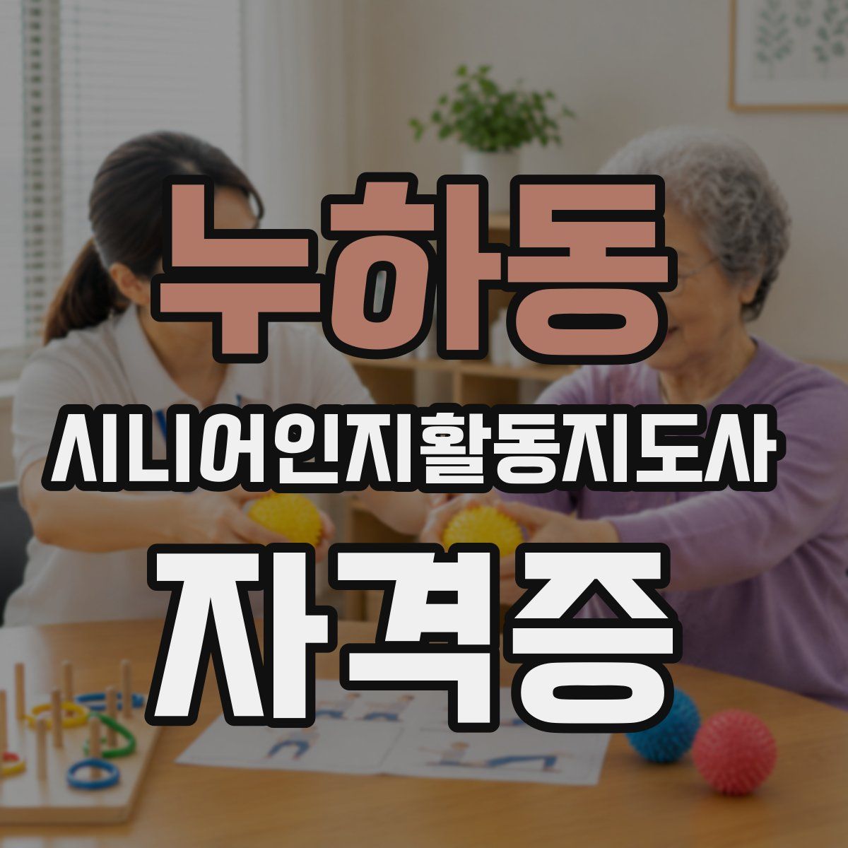 누하동 시니어인지활동지도사 자격증