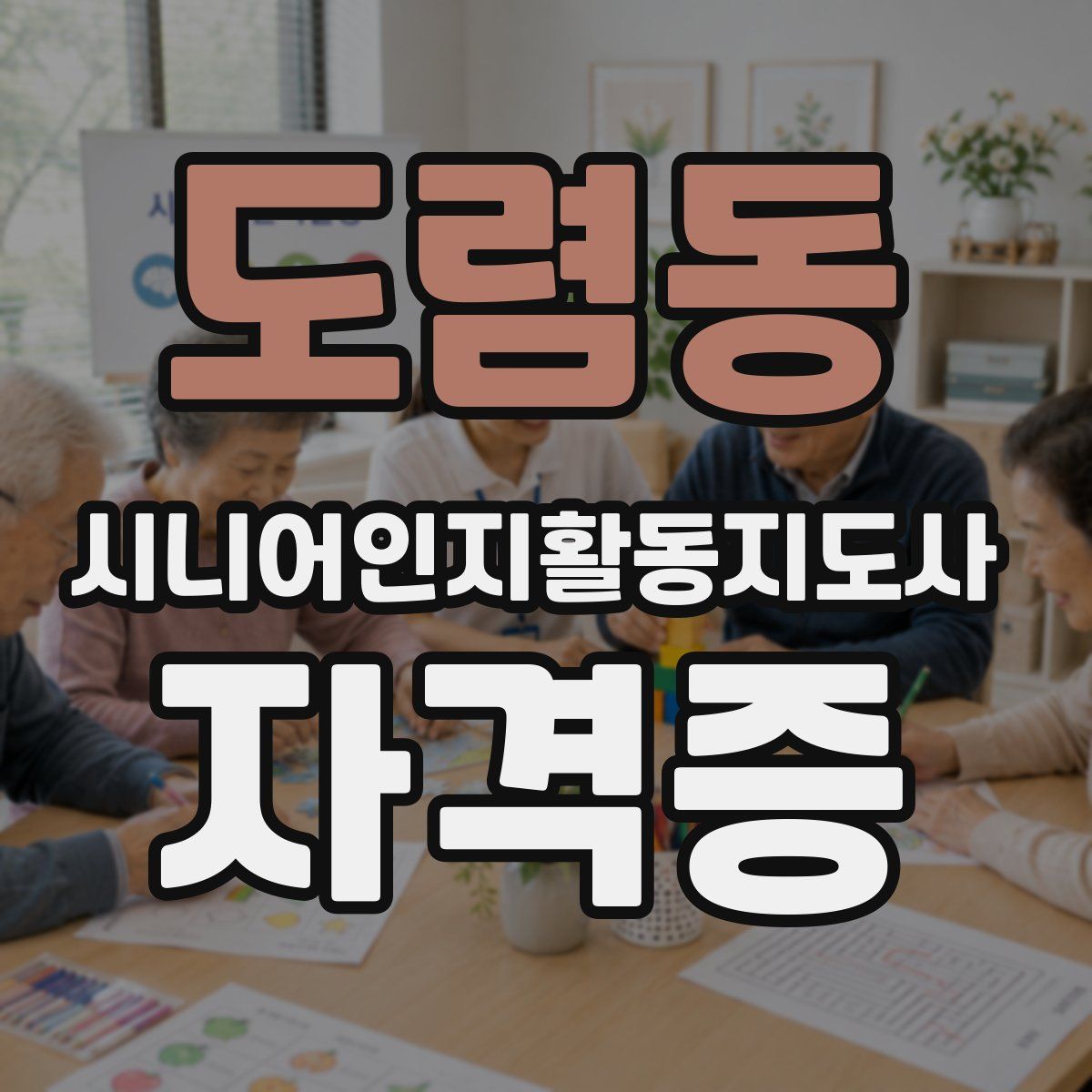 도렴동 시니어인지활동지도사 자격증