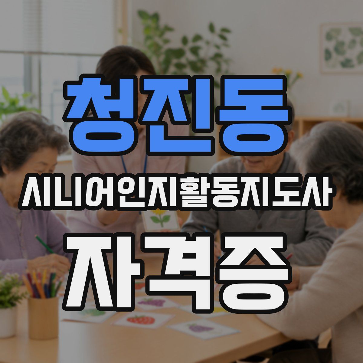 청진동 시니어인지활동지도사 자격증