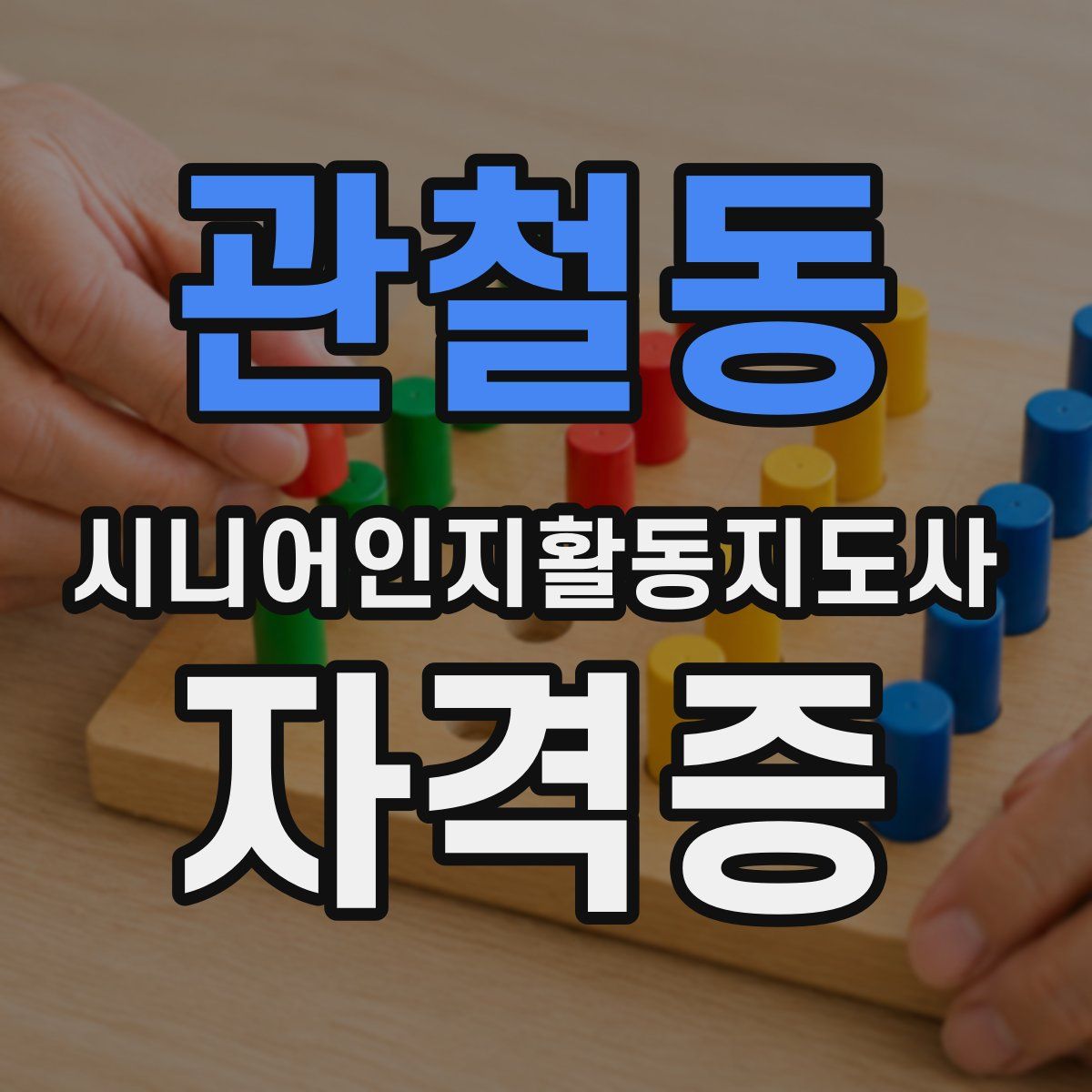 관철동 시니어인지활동지도사 자격증