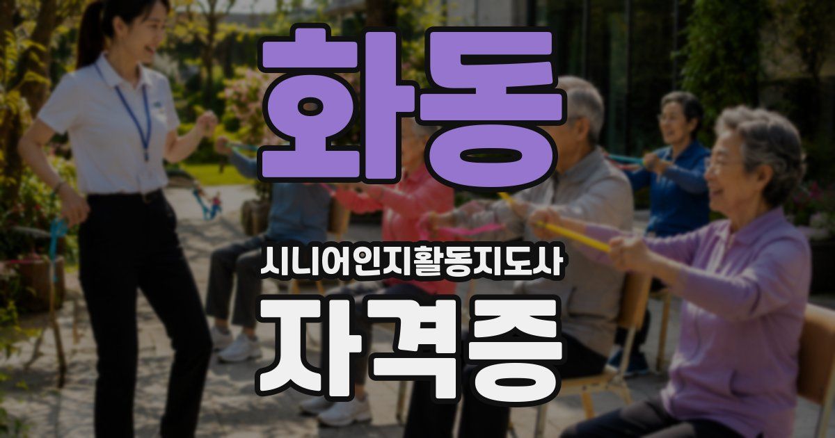 화동 시니어인지활동지도사 자격증