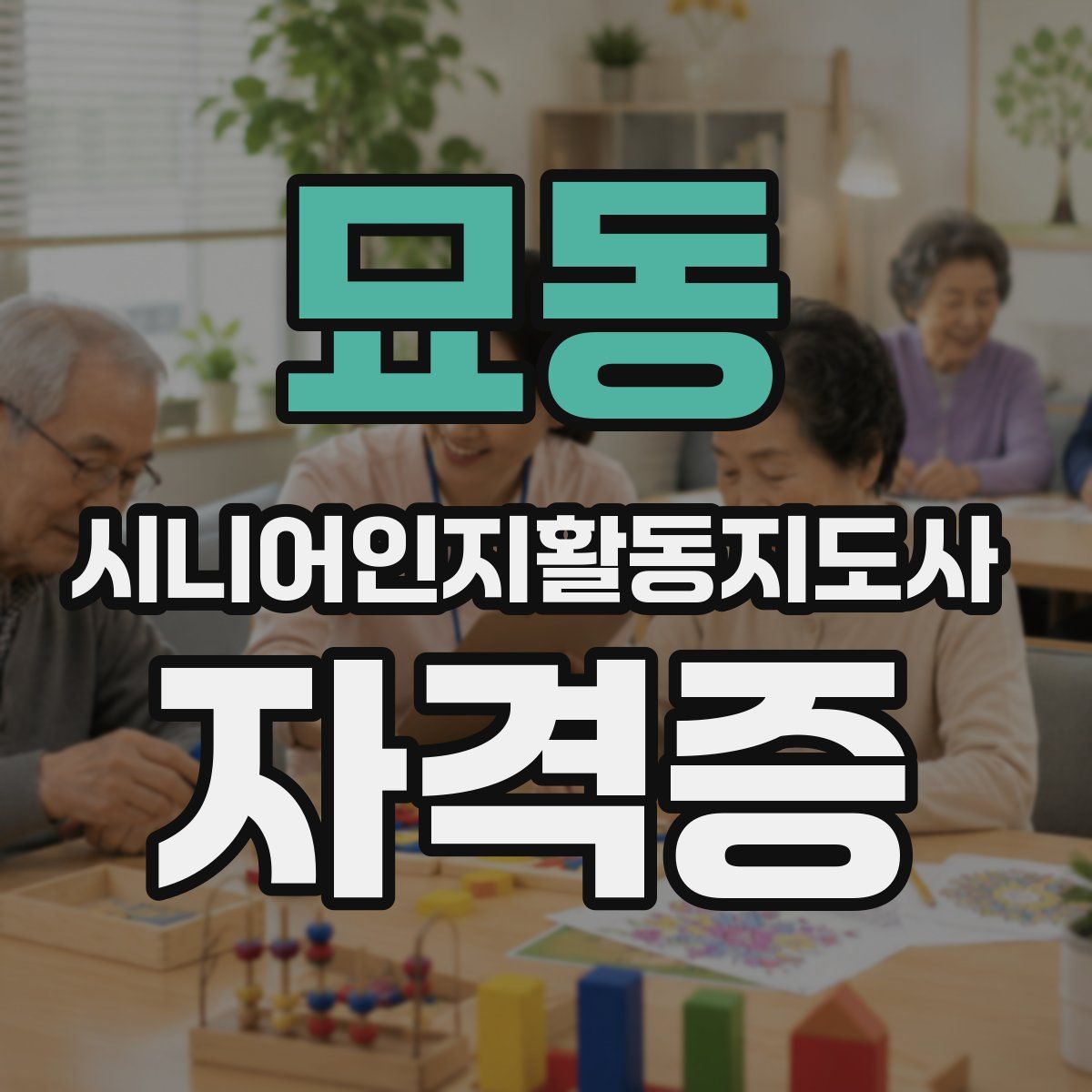 묘동 시니어인지활동지도사 자격증