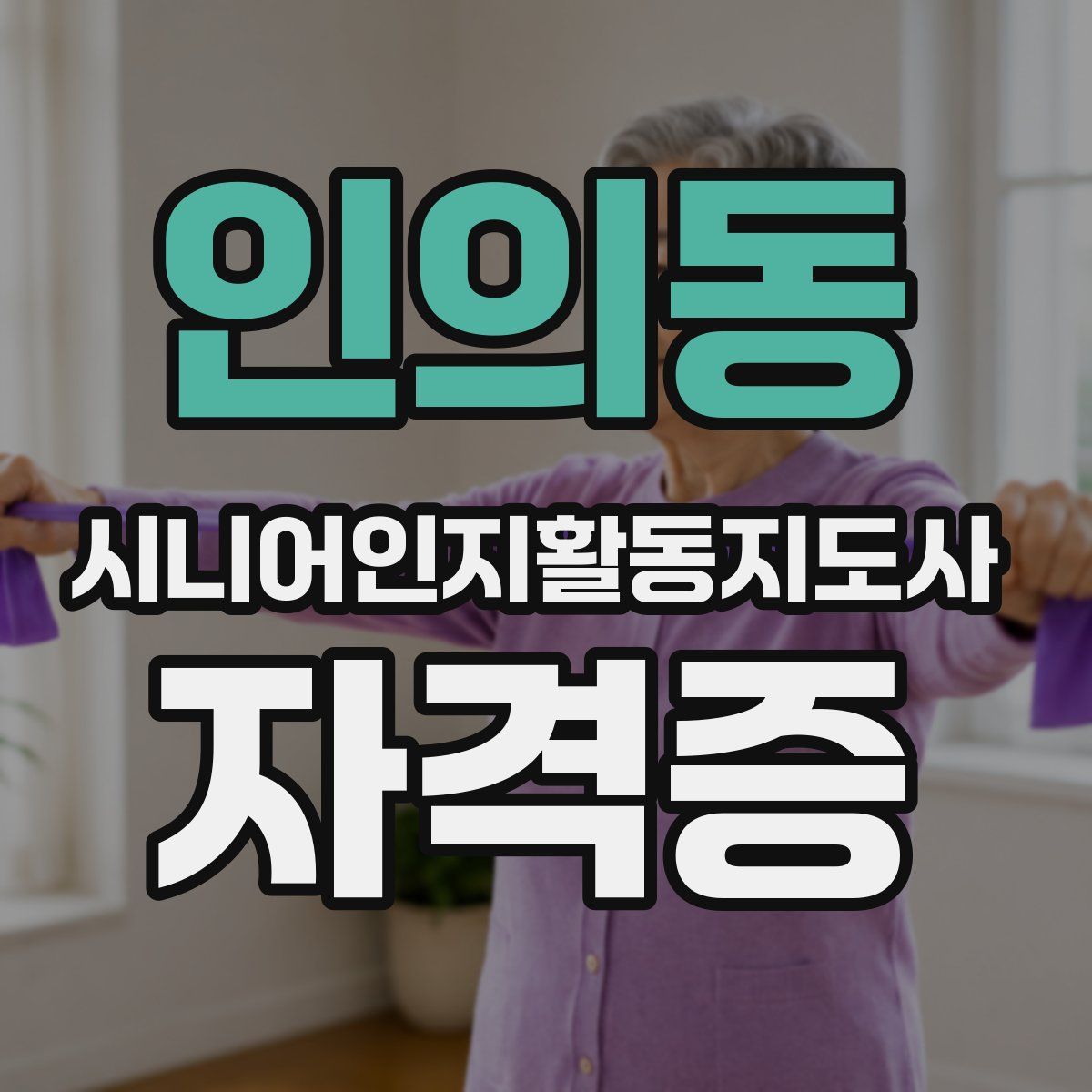 인의동 시니어인지활동지도사 자격증