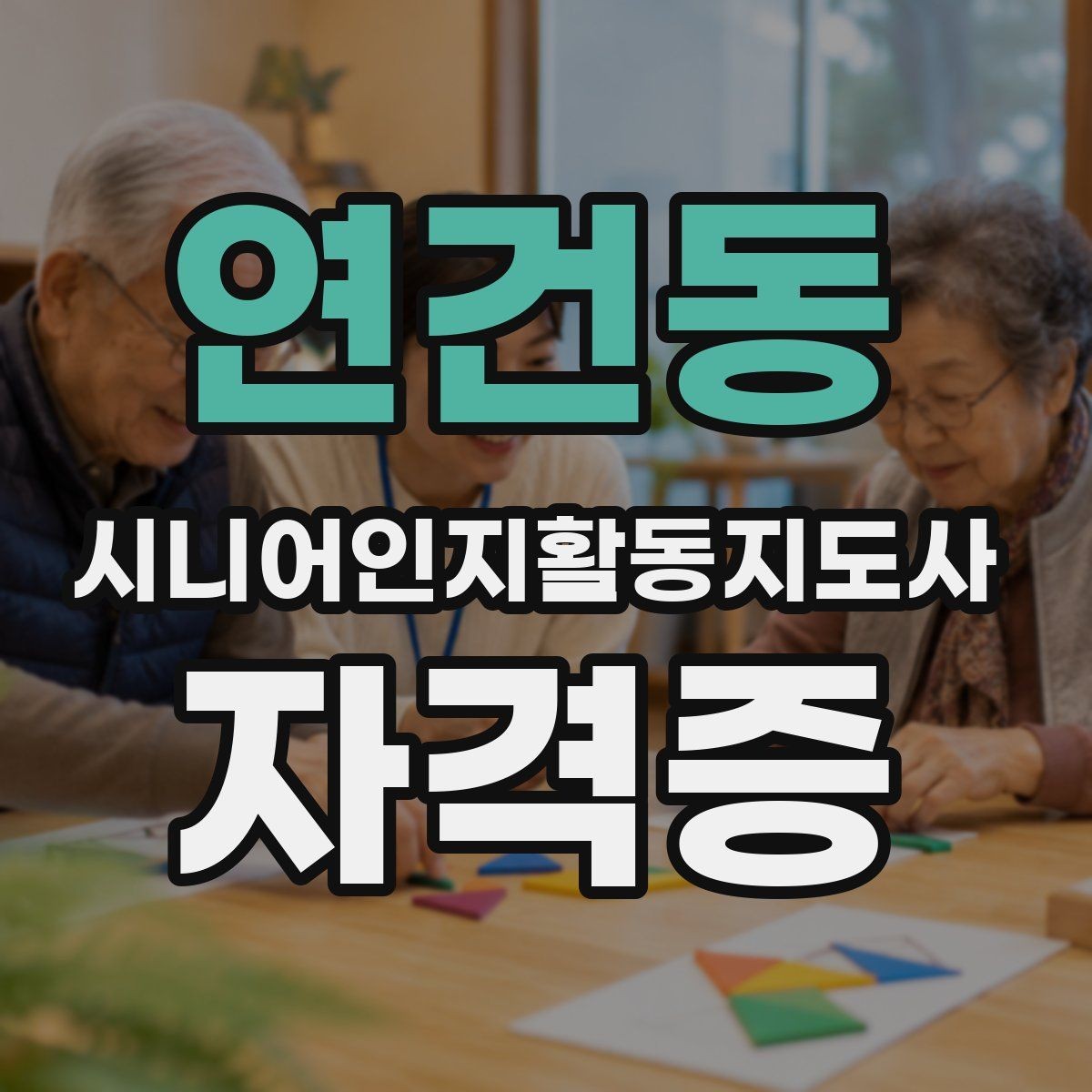 연건동 시니어인지활동지도사 자격증 활용 사례로 보는 전망