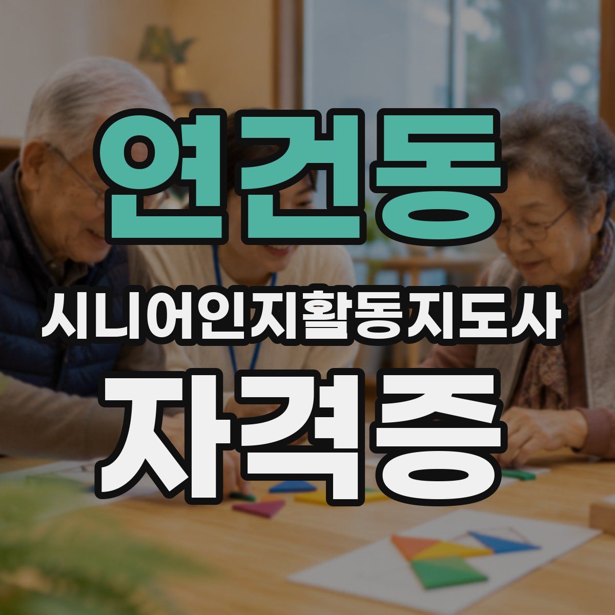 연건동 시니어인지활동지도사 자격증