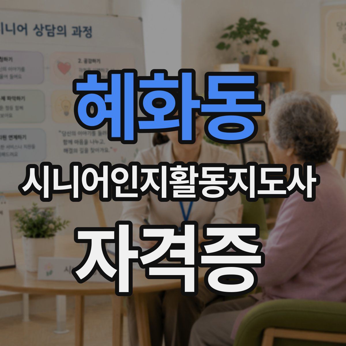 혜화동 시니어인지활동지도사 자격증