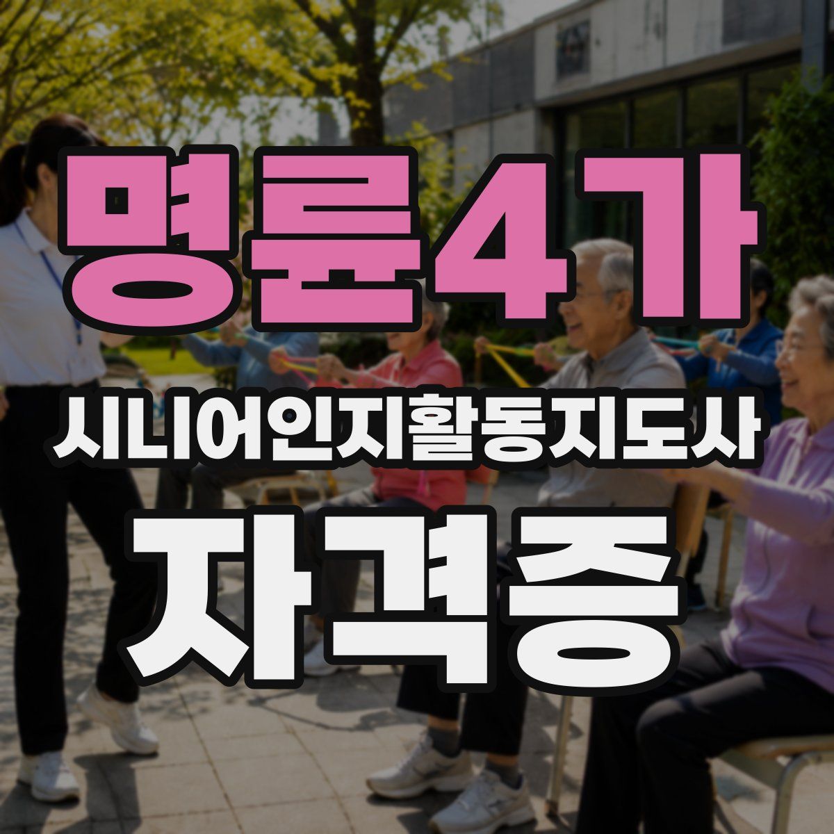 명륜4가 시니어인지활동지도사 자격증