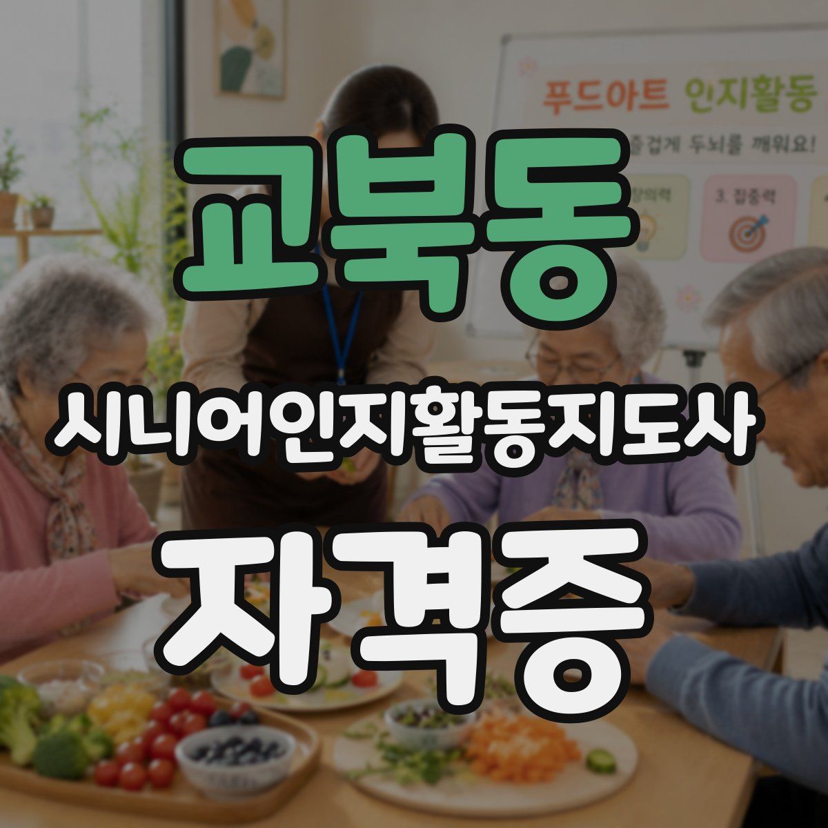 교북동 시니어인지활동지도사 자격증