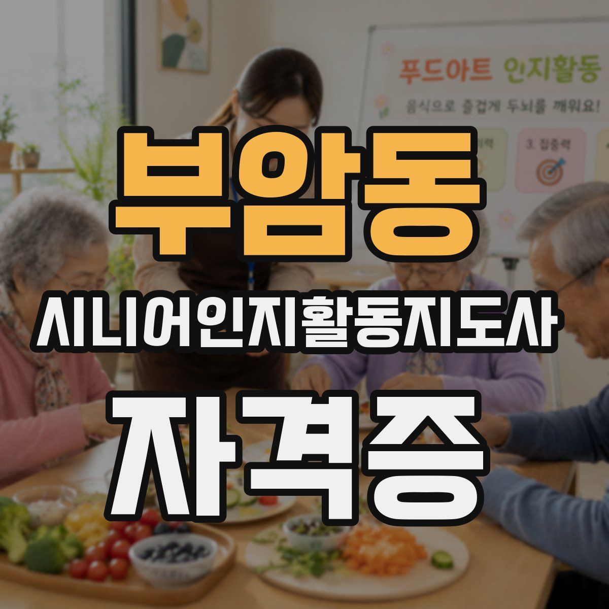 부암동 시니어인지활동지도사 자격증