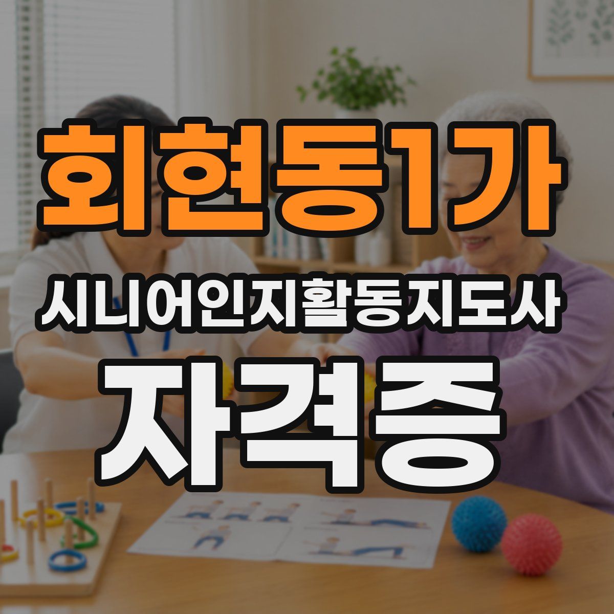 회현동1가 시니어인지활동지도사 자격증