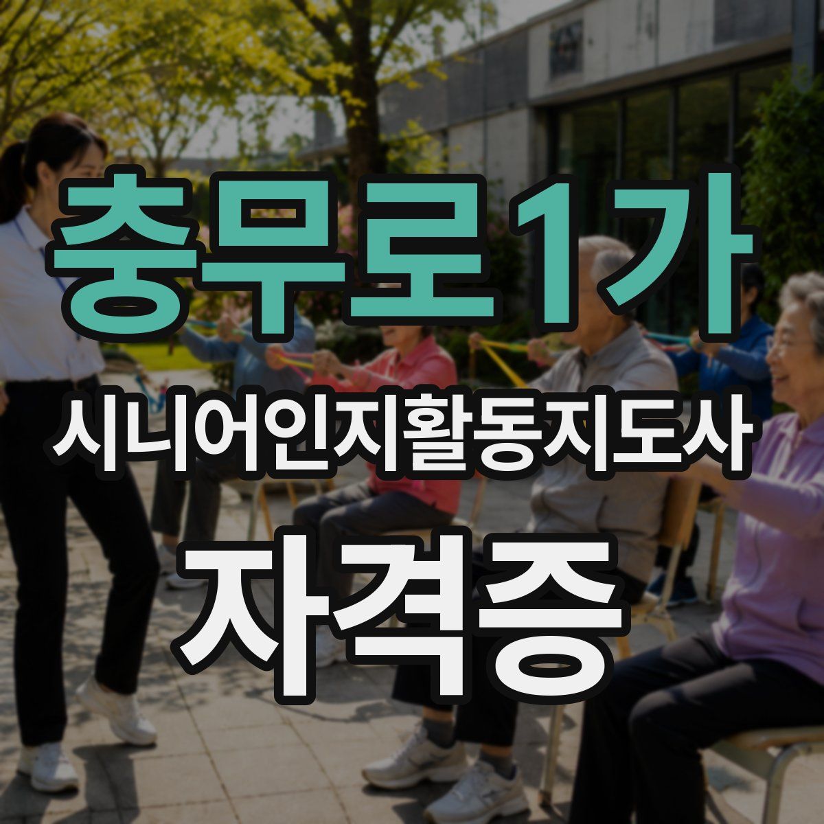충무로1가 시니어인지활동지도사 자격증