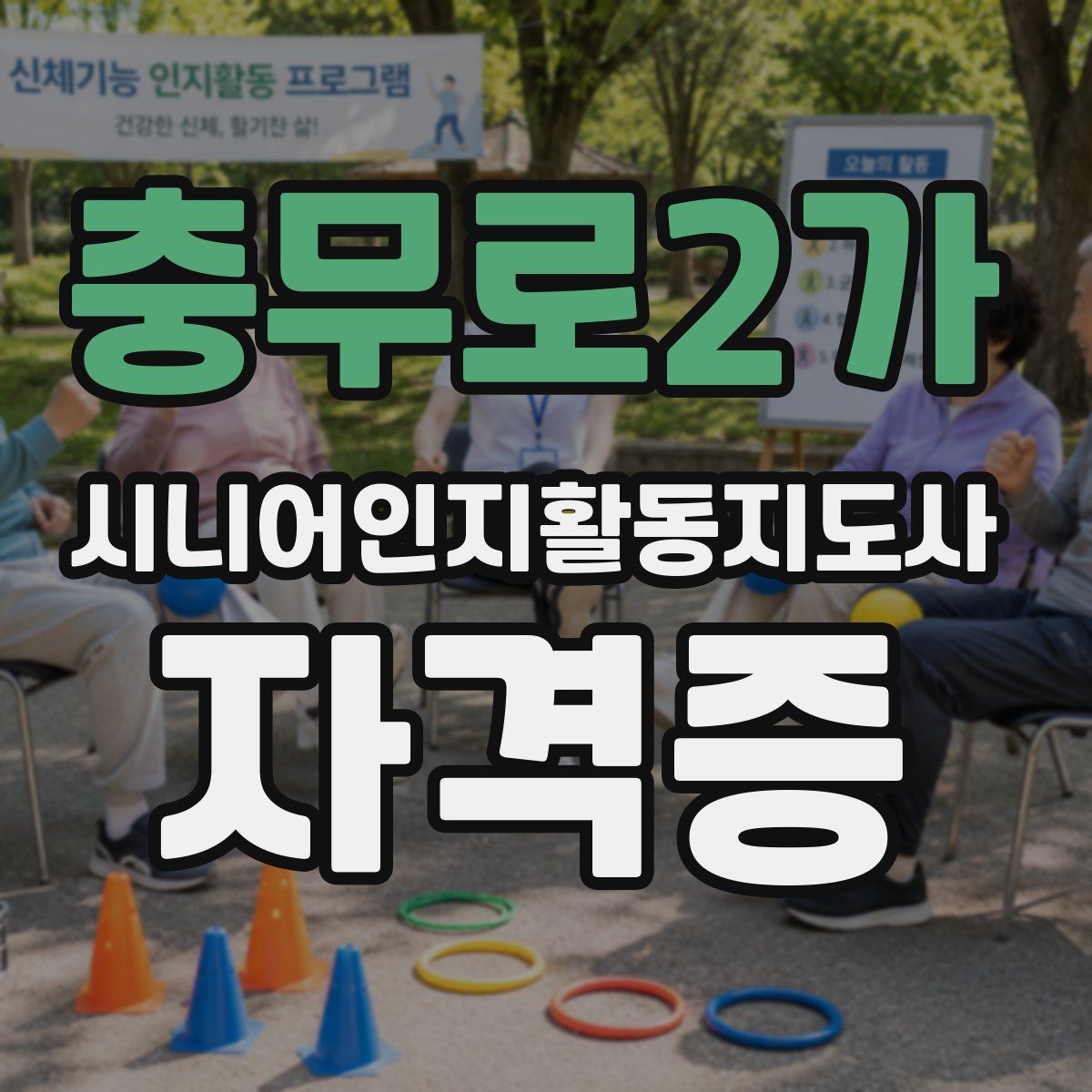 충무로2가 시니어인지활동지도사 자격증