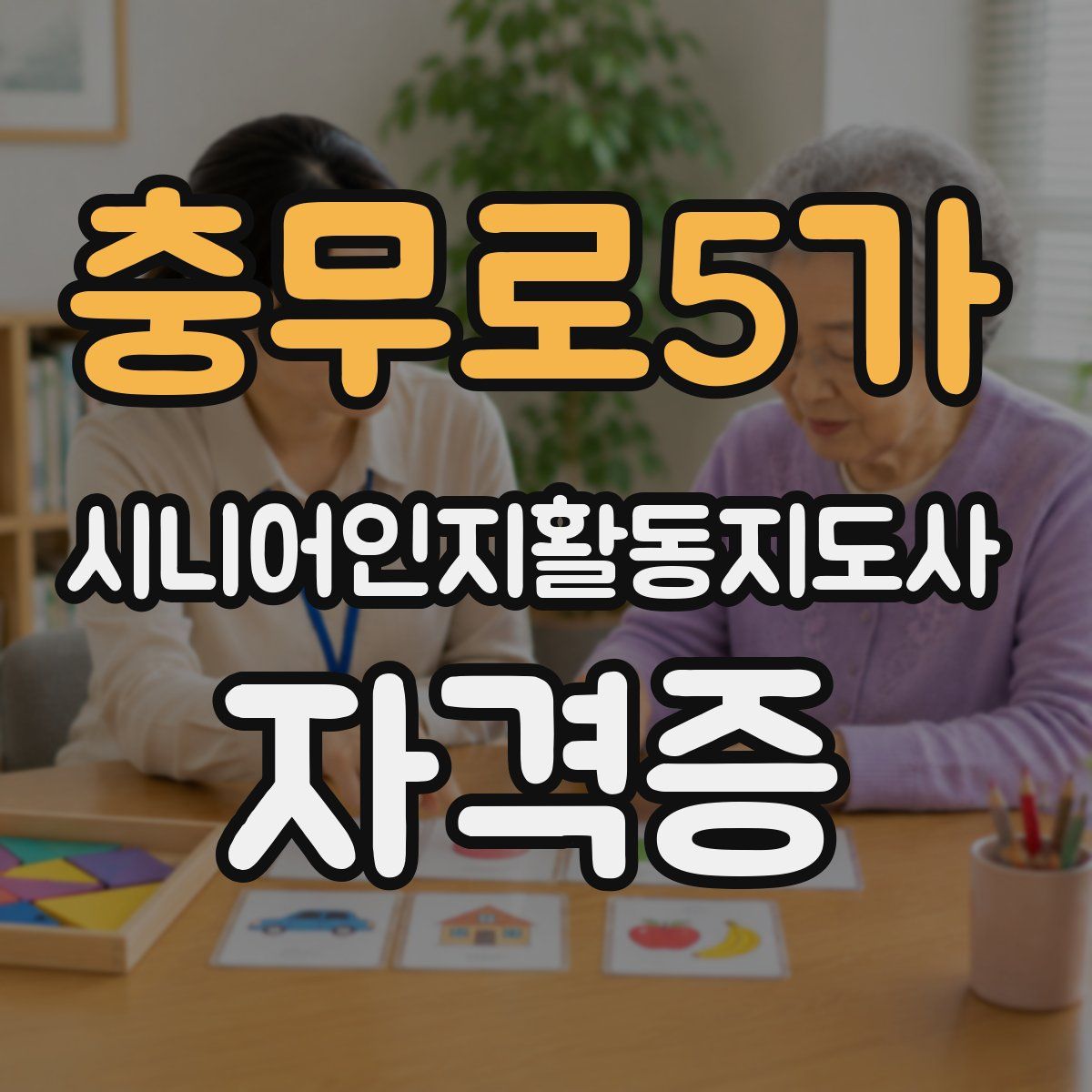 충무로5가 시니어인지활동지도사 자격증