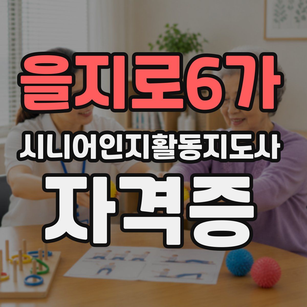 을지로6가 시니어인지활동지도사 자격증
