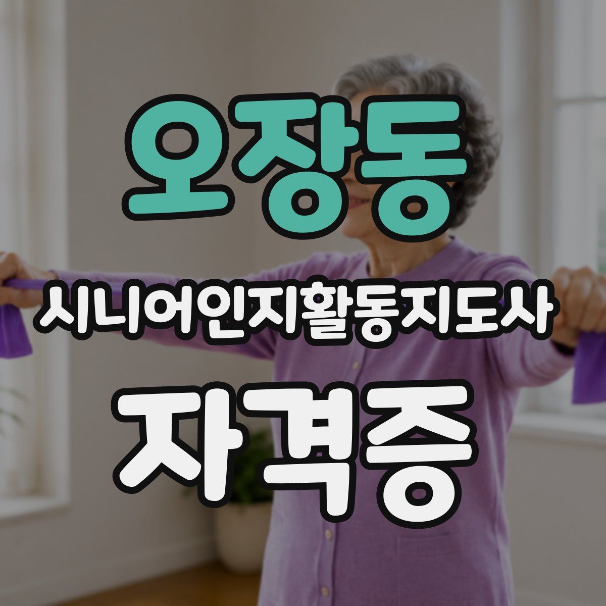 오장동 시니어인지활동지도사 자격증
