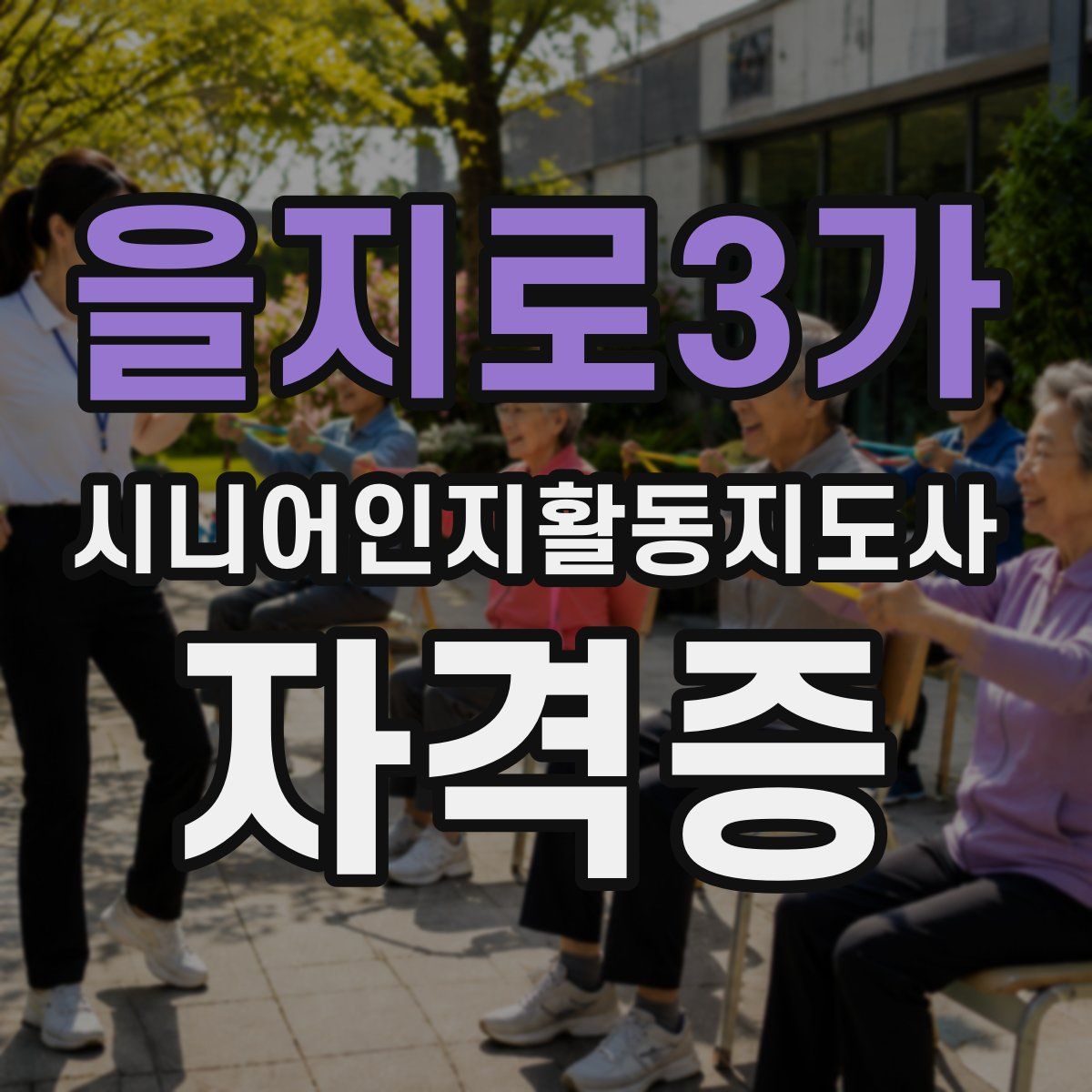 을지로3가 시니어인지활동지도사 자격증