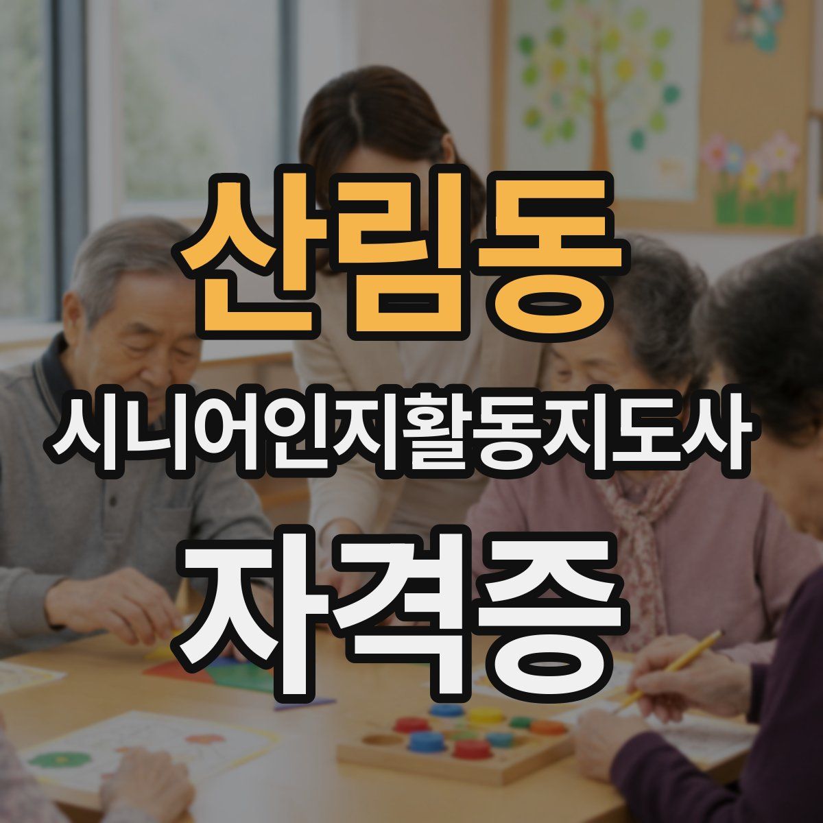 산림동 시니어인지활동지도사 자격증